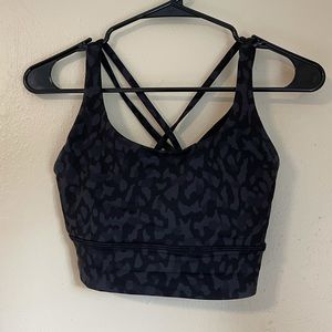 Lululemon energy bra long line formation camo deep coal